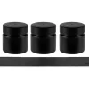 Silwy 3er-Set 125 ml magnetische Gewürzdosen - Black