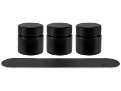 Silwy 3er-Set 125 ml magnetische Gewürzdosen - Black