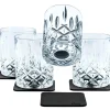 Silwy 4er-Set magnetische Whiskey Kristallgläser