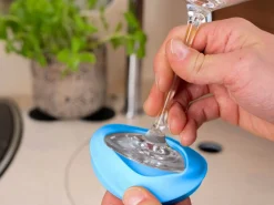 Silwy Stielgläser Magnet-Kondom mit Pad - Blue