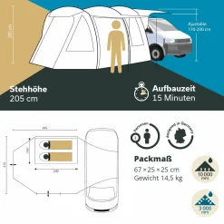 Skandika Aarhus Travel 2 Busvorzelt mit Schlafkabine