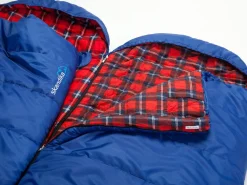 Skandika Dundee Flanell RV links blauer Schlafsack