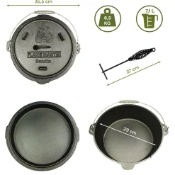 Skandika Dutch Oven Flame Master 7,1 Liter Satz