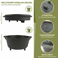 Skandika Dutch Oven Flame Master 7,1 Liter Satz