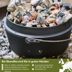 Skandika Dutch Oven Flame Master ohne Füße 7,1L Komplettsatz