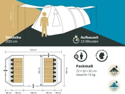 Skandika Kambo 12 Tunnelzelt
