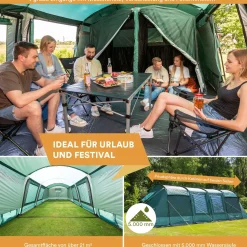 Skandika Montana 8 grünes Tunnelzelt