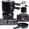 Skandika Rask Hybrid Gas/Strom Campingkocher - Black