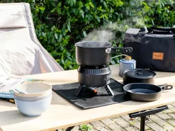 Skandika Rask Hybrid Gas/Strom Campingkocher - Black