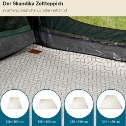 Skandika Softtouch-Fleece Zeltteppich - 200 x 300 cm