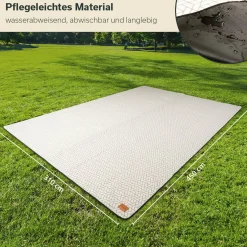 Skandika Softtouch-Fleece Zeltteppich - 310 x 450 cm