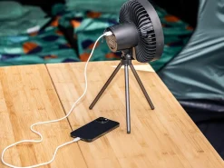 Skandika Solvind Campinglampe mit Ventilator - Black