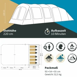 Skandika Timola 6 Air Sleeper Protect XL Luftzelt
