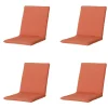 Stapelbare Stuhlkissen Madison Panama Flammenorange - 4er-Set