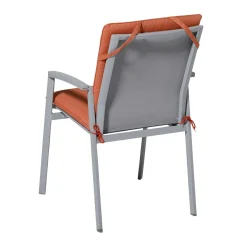 Stapelbare Stuhlkissen Madison Panama Flammenorange - 4er-Set