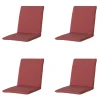 Stapelbare Stuhlkissen Madison Manchester, rot, 4er-Set
