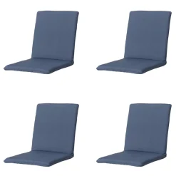 Stapelbare Stuhlkissen Madison Panama, Saphirblau, 4er-Set
