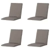 Stapelbare Stuhlkissen Madison Manchester, Taupe, 4er-Set