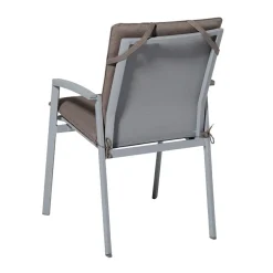 Stapelbare Stuhlkissen Madison Manchester, Taupe, 4er-Set