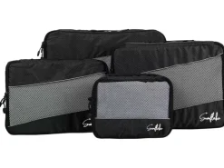 Sunflake Set von 4 Packing Cubes - Black
