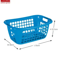 Sunware Basic 55 cm tiefen Wäschekorb - Blue