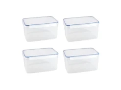 Sunware Basic 8,3 Liter Transparent Frischhaltedose - Set von 4