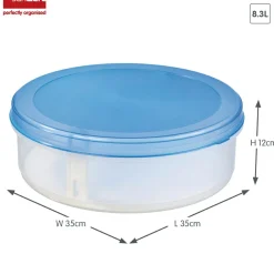Sunware Club Cuisine Tortenbox mit Hebeeinsatz - Blue