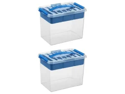 Sunware Q-line 9 Liter 2er-Set Aufbewahrungsboxen + Einsatz