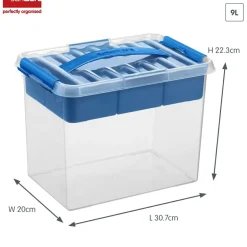 Sunware Q-line 9 Liter 2er-Set Aufbewahrungsboxen + Einsatz