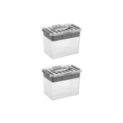 Sunware Q-line 9 Liter 2er-Set Aufbewahrungsbox mit Einsatz