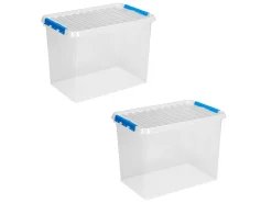 Sunware Q-line 72 Liter Set von 2 Aufbewahrungsbox - Blue