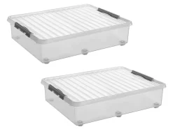 Sunware Q-line 60 Liter Set von 2 Rollerbox - Metal