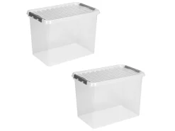 Sunware Q-line 72 Liter Set von 2 Aufbewahrungsbox - Metal