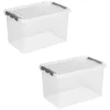 Sunware Q-line 62 Liter Set von 2 Aufbewahrungsbox - Metal
