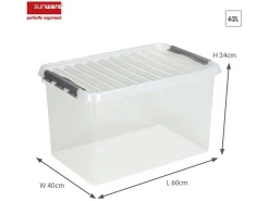 Sunware Q-line 62 Liter Set von 2 Aufbewahrungsbox - Metal