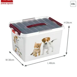 Sunware Q-line 22 Liter Tier Aufbewahrungsbox mit Einsatz