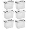 Sunware Q-line 9 Liter Transparent Aufbewahrungsbox - Set von 6