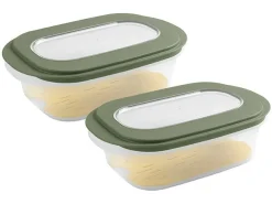 Sunware Sigma 2er-Set Käse Aufschnittdose mit Tablett - Green