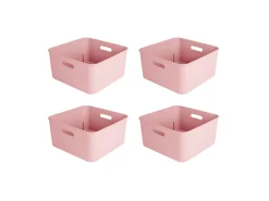 Sunware Sigma home 12,5 Liter Pink cube box - Set von 4