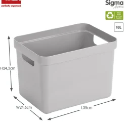 Sunware Sigma home 18 Liter Aufbewahrungsbox - Grey