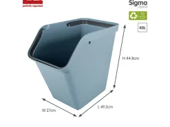 Sunware Sigma home 40 Liter Sortiereinheit mit deckel - Blue
