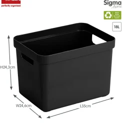 Sunware Sigma home 18 Liter Aufbewahrungsbox - Black