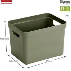 Sunware Sigma home 18 Liter Aufbewahrungsbox - Darkgreen