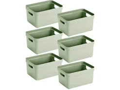 Sunware Sigma home 13 liter Green Aufbewahrungsbox - Set von 6