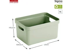 Sunware Sigma home 13 liter Green Aufbewahrungsbox - Set von 6