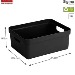 Sunware Sigma home 24 Liter Aufbewahrungsbox - Black