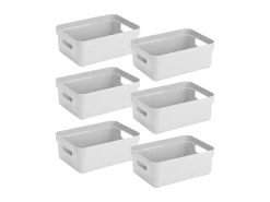 Sunware Sigma home 9 Liter White Aufbewahrungsbox - Set von 6