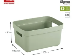 Sunware Sigma Home 2,5 liter Set von 6 Lagerbox - Green