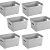 Sunware Sigma Home 2,5 liter Set von 6 Lagerbox - Grey