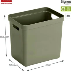 Sunware Sigma home 25 Liter Aufbewahrungsbox - Dark green